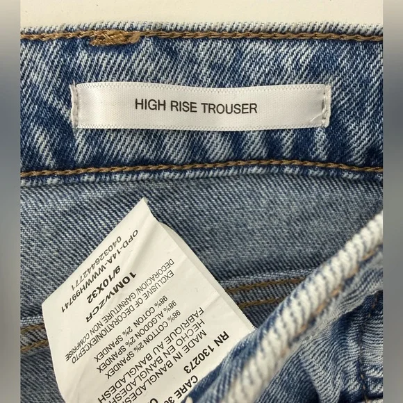 Wrangler Light Wash Faded High Rise Wide Leg Trouser Jeans Women’s Size 9/10 NWT - Picture 6 of 10